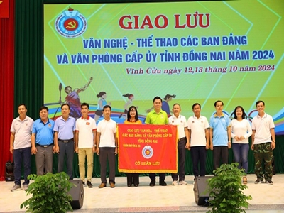 Huyện ủy Vĩnh Cửu  tổ chức thành công giao lưu văn nghệ – thể thao nhân Kỷ niệm ngày truyền thống các Ban Đảng, Văn phòng cấp ủy năm 2024 